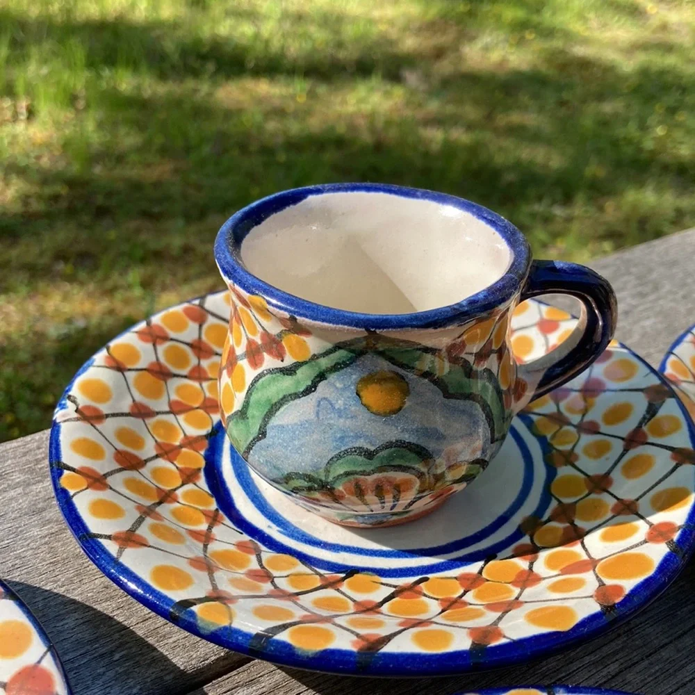 Set of 4/Demitasse Cup & Saucers - Picture 3 of 8